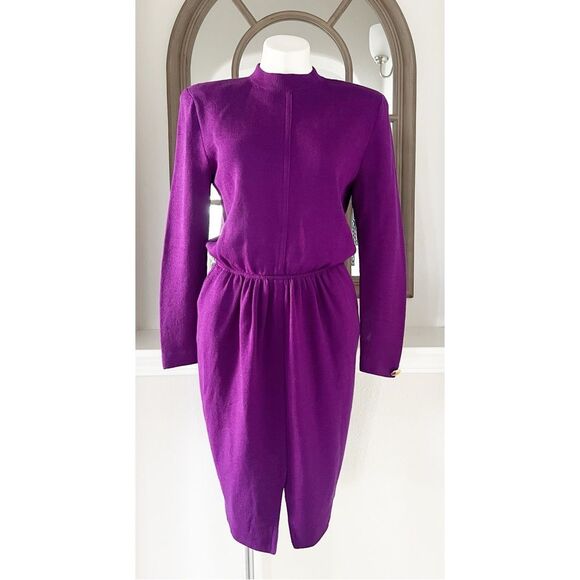 St. John Dresses & Skirts - ST. JOHN Couture Purple Sweater Dress, New, Size 8